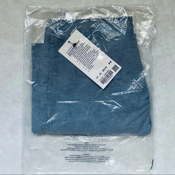 LULULEMON Commission Short Slim 9” *Oxford - M7AFZS - Oxford Blue White - Sz 28 - Picture 2 of 5